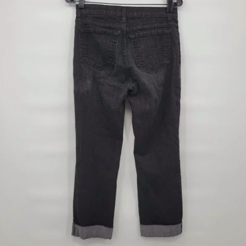 NYDJ Women Black High Rise Crop Denim Jeans Size 6 - Picture 2 of 11